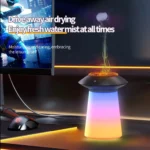 Colorful Lamp Flame Aroma Air Humidifier Pickup Sound with 1200mAh Battery 760ml - Image 4